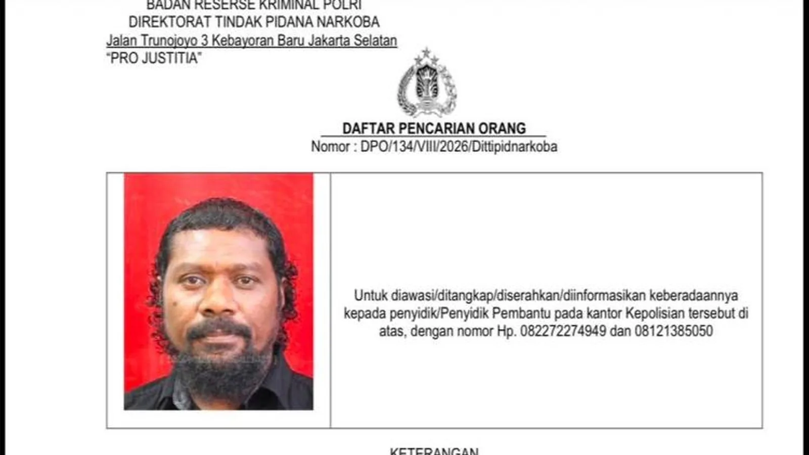 Buron Narkoba Bareskrim Basri Lewaimang Diringkus Interpol di Kuala Lumpur