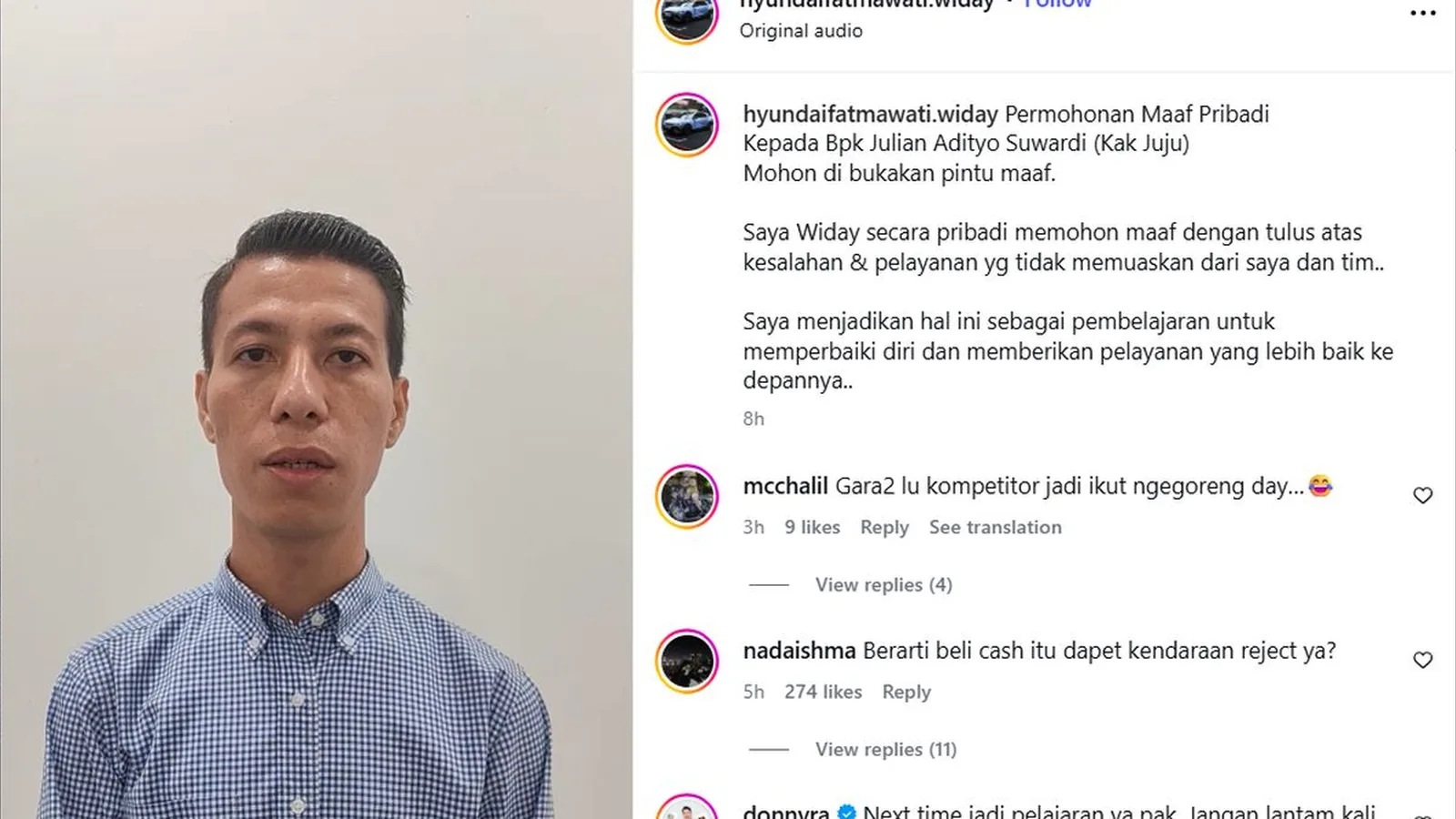 Usai Perselisihan Soal Ioniq 5 dengan Influencer Aa Juju, Sales Supervisor Hyundai Sampaikan Permohonan Maaf