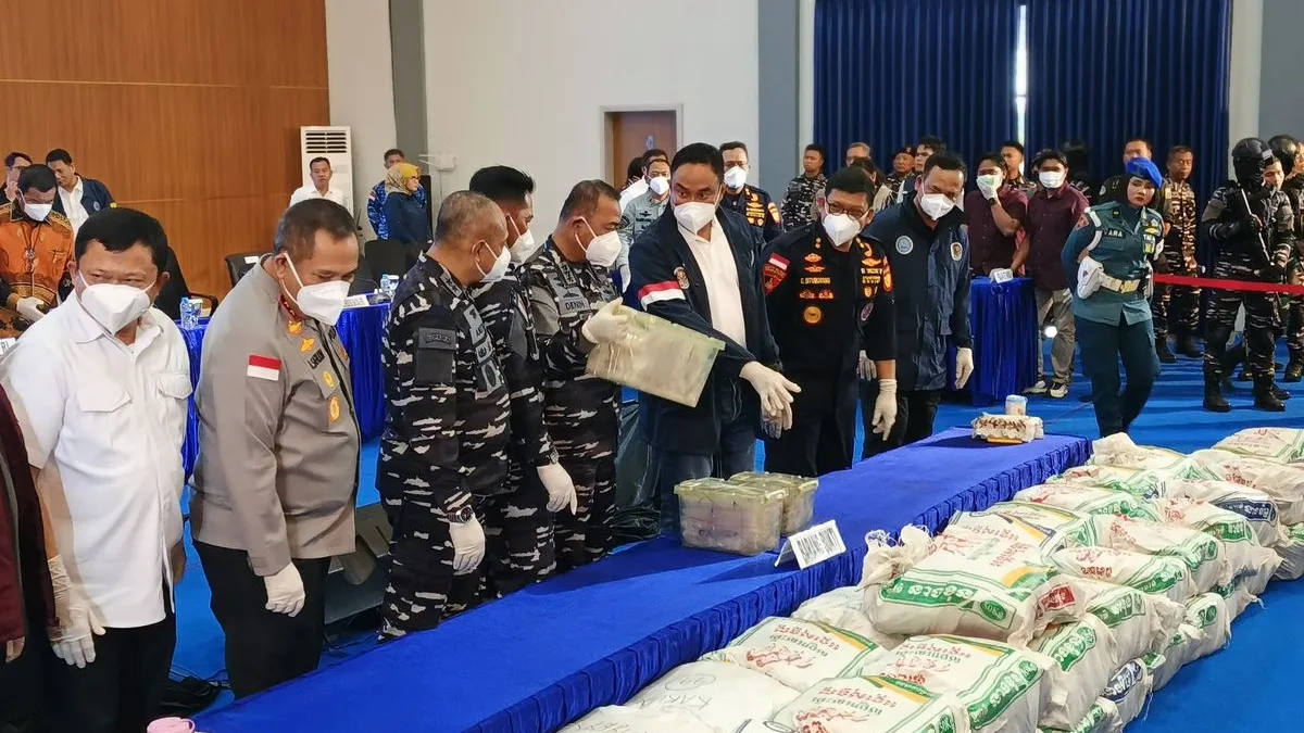TNI AL Gagalkan Penyelundupan 1,3 Ton Narkoba dari Kapal MV King Sun di Perairan Kepri